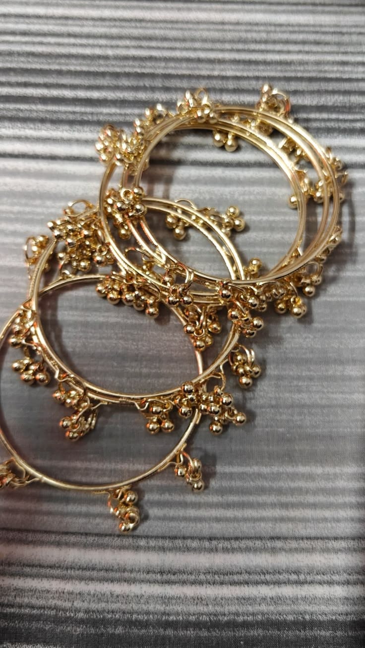 Kashmiri Golden Ghungroo (2 Bangles)